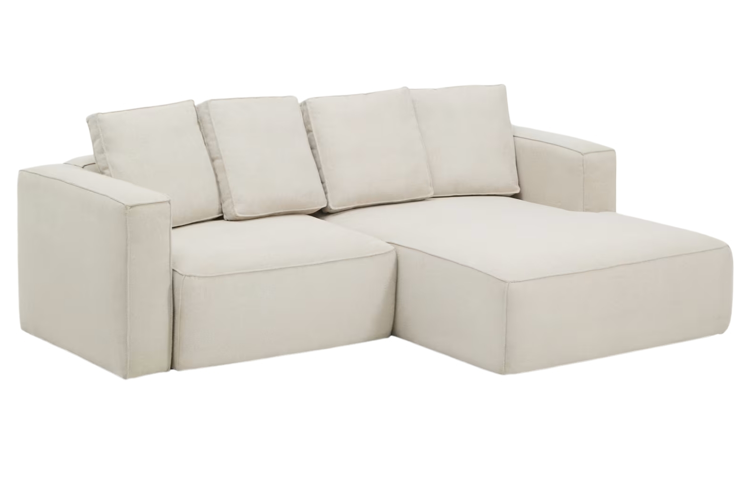 Kave Home Béžová rozkládací rohová pohovka Marela 236 cm, pravá