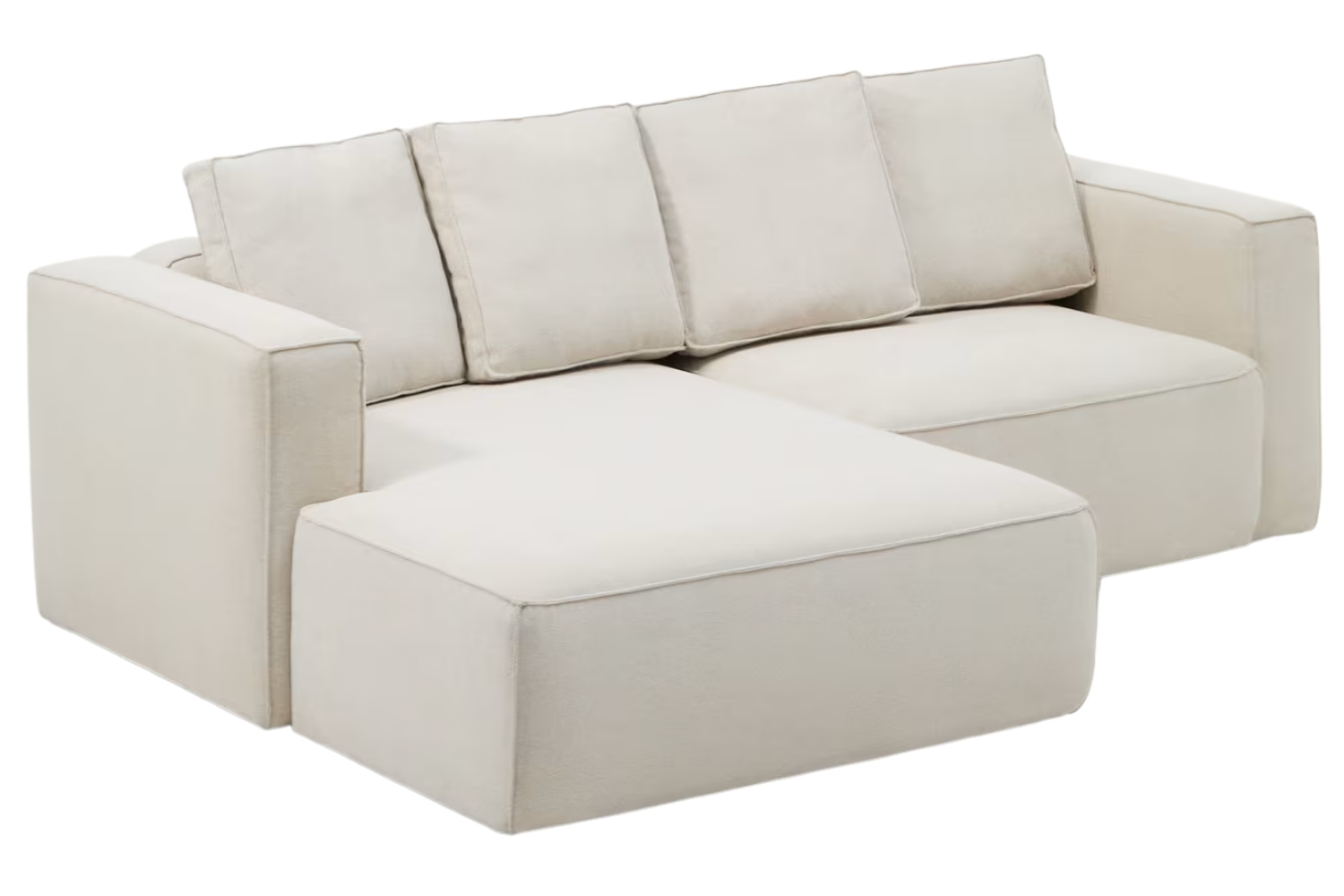 Kave Home Béžová rozkládací rohová pohovka Marela 236 cm, levá