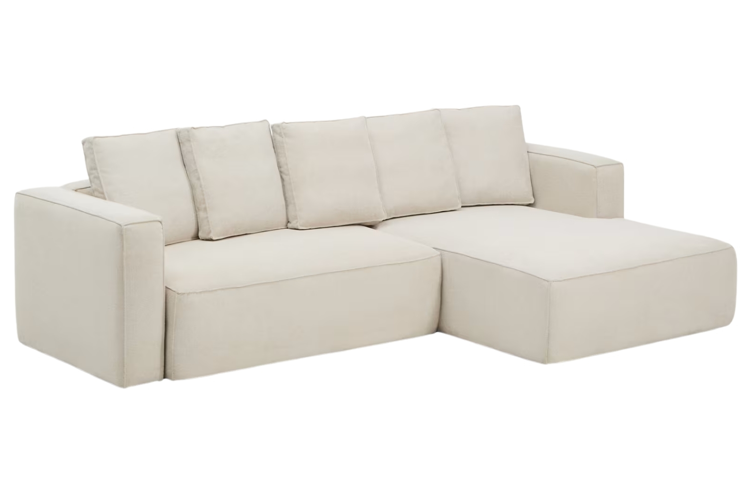 Kave Home Béžová rozkládací rohová pohovka Marela 276 cm, pravá