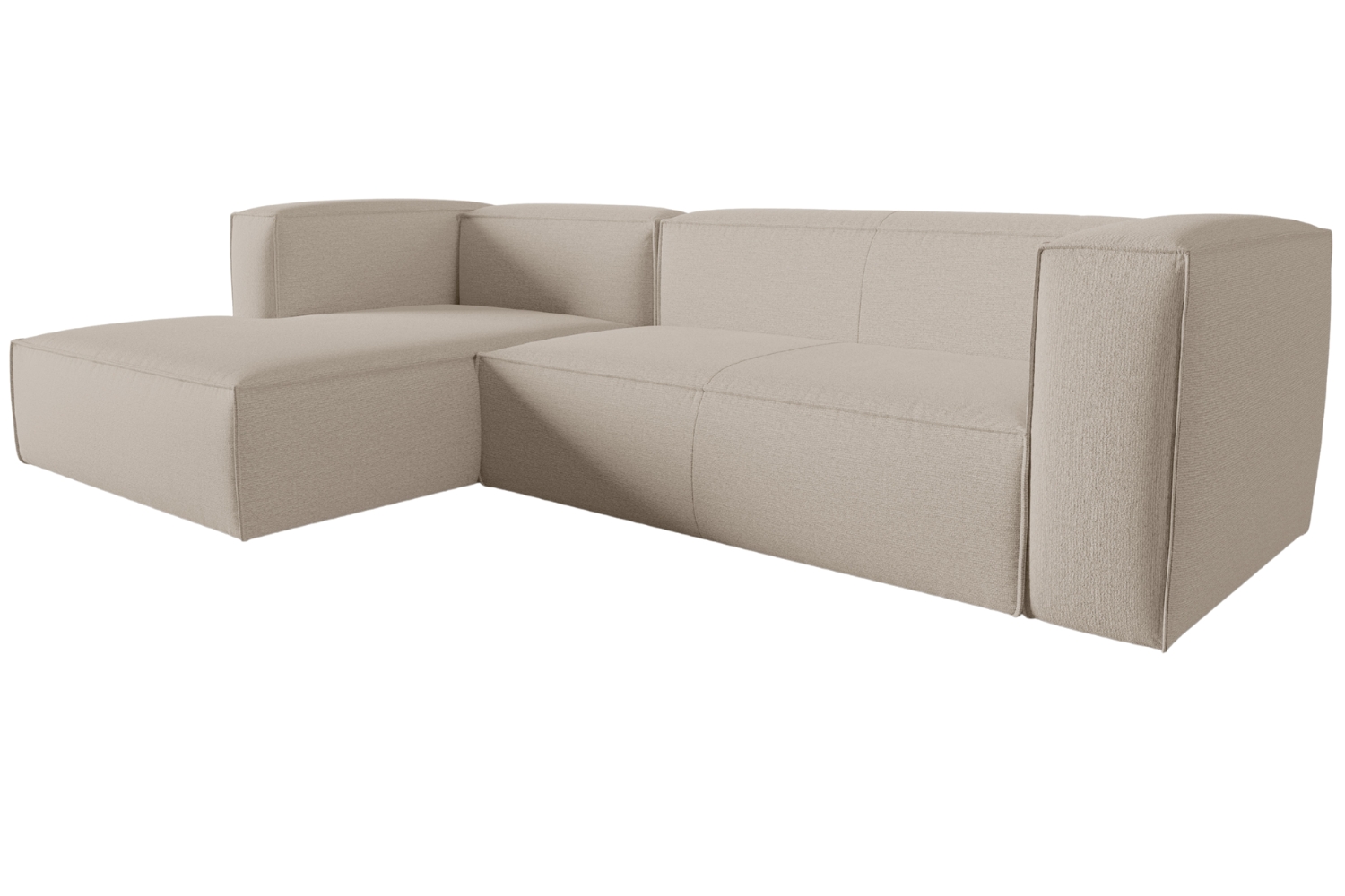 Cosmopolitan Design Béžová rohová pohovka Mackay 282 cm, levá