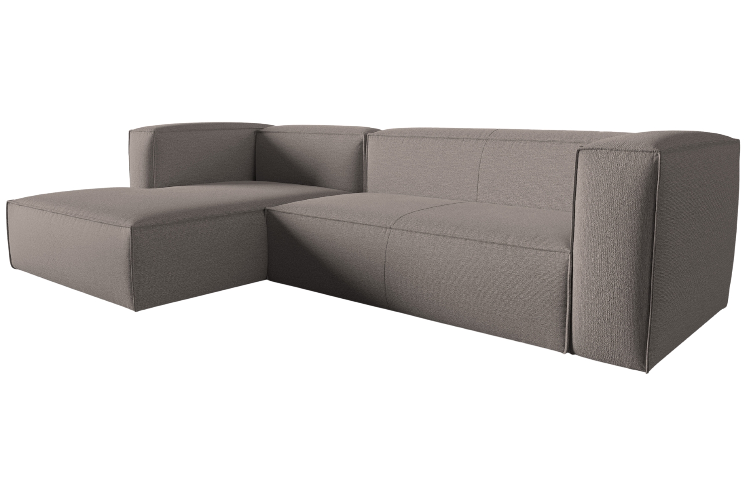 Cosmopolitan Design Hnědá rohová pohovka Mackay 282 cm, levá