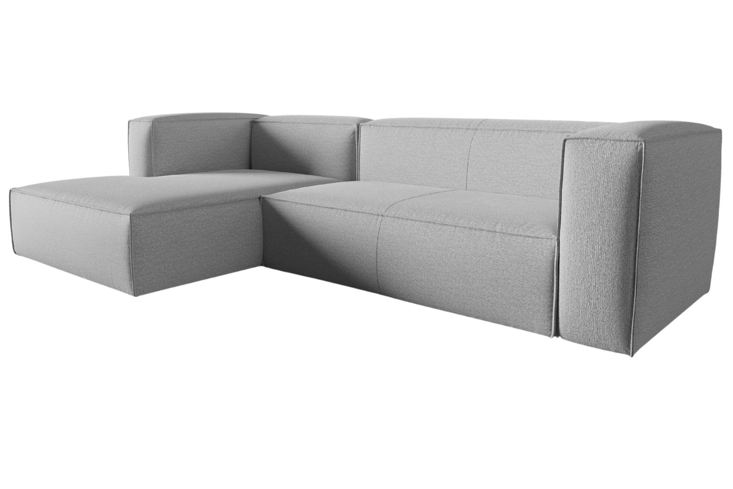 Cosmopolitan Design Šedá rohová pohovka Mackay 282 cm, levá