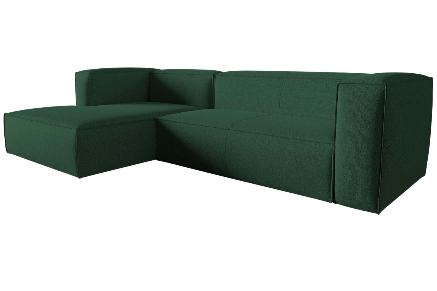 Cosmopolitan Design Zelená rohová pohovka Mackay 282 cm, levá