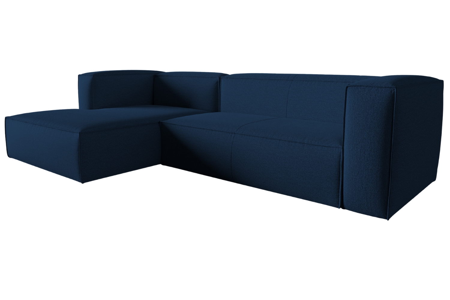 Cosmopolitan Design Tmavě modrá rohová pohovka Mackay 282 cm, levá