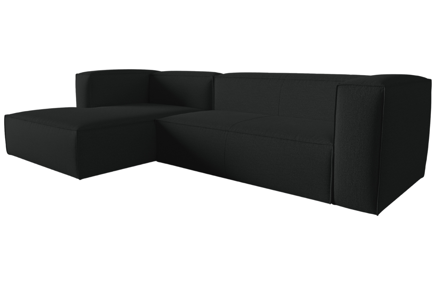 Cosmopolitan Design Antracitově šedá rohová pohovka Mackay 282 cm, levá