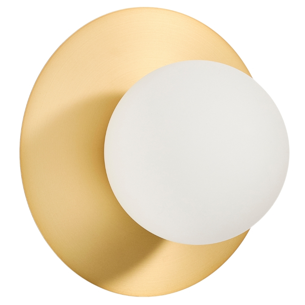 Kave Home Zlat&eacute; kovov&eacute; n&aacute;stěnn&eacute; světlo Brisia 15 cm