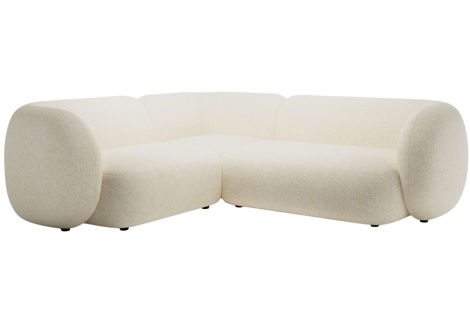 Micadoni Světle b&eacute;žov&aacute; rohov&aacute; pohovka Kate 252 cm, lev&aacute;