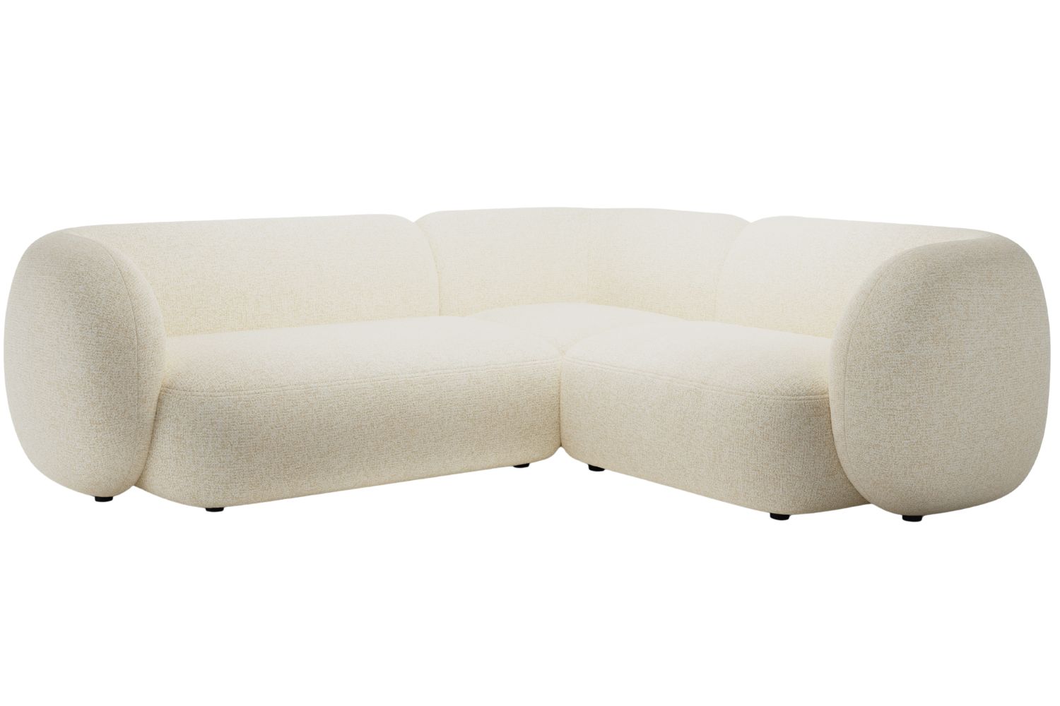 Micadoni Světle b&eacute;žov&aacute; rohov&aacute; pohovka Kate 252 cm, prav&aacute;