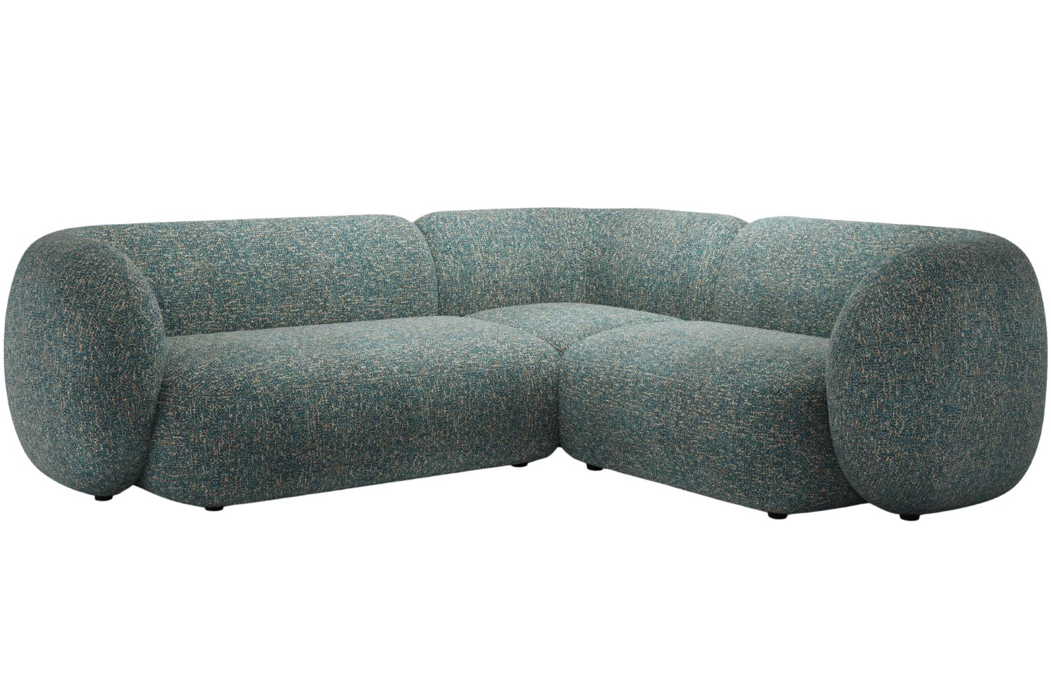 Micadoni Modr&aacute; rohov&aacute; pohovka Kate 252 cm, prav&aacute;