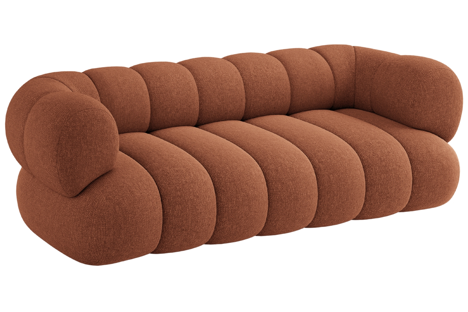 Cosmopolitan Design Terakotově oranžov&aacute; trojm&iacute;stn&aacute; pohovka Koge 210 cm