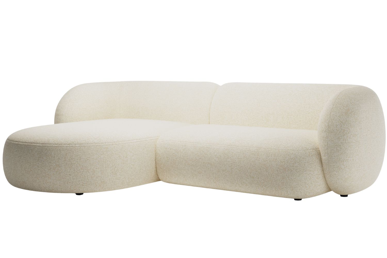 Micadoni Světle béžová rohová pohovka Kate 285 cm, levá