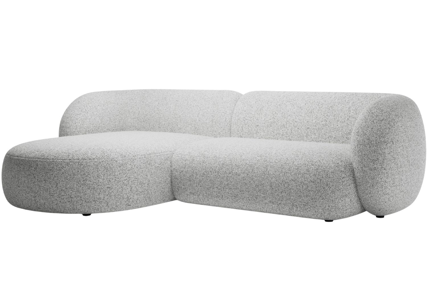 Micadoni Světle šedá rohová pohovka Kate 285 cm, levá