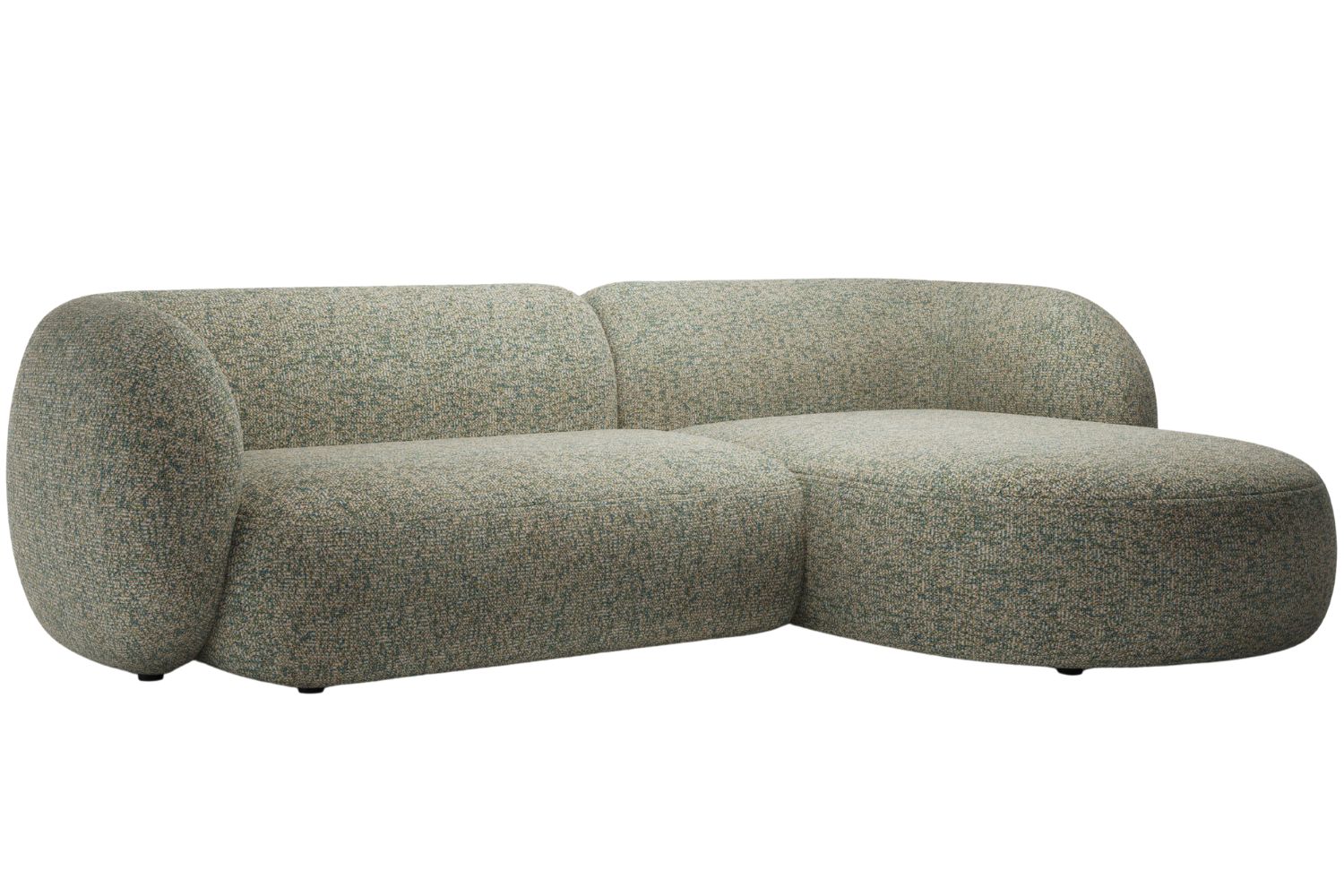 Micadoni Zelená rohová pohovka Kate 285 cm, pravá