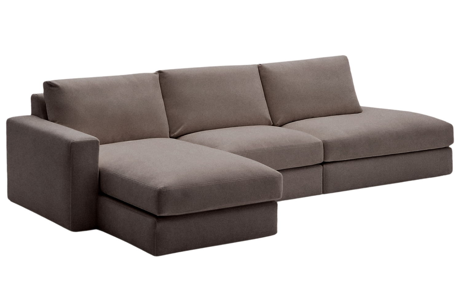 Kave Home Tmavě hněd&aacute; modul&aacute;rn&iacute; rohov&aacute; pohovka Alea 340 cm, lev&aacute;