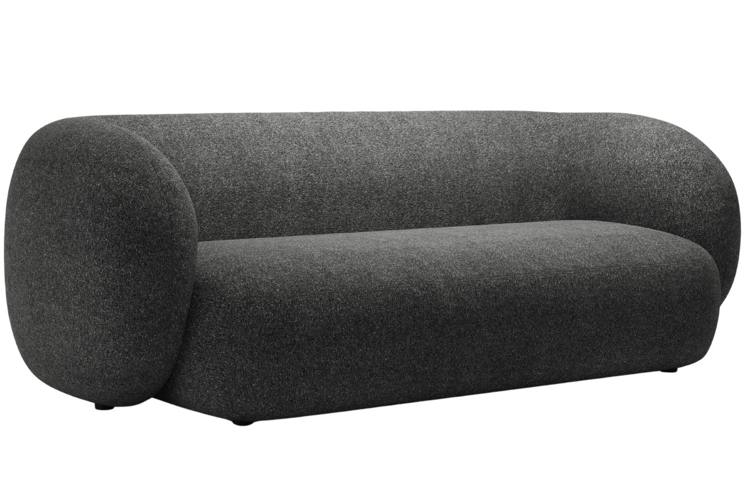 Micadoni Tmavě &scaron;ed&aacute; trojm&iacute;stn&aacute; pohovka Kate 213 cm