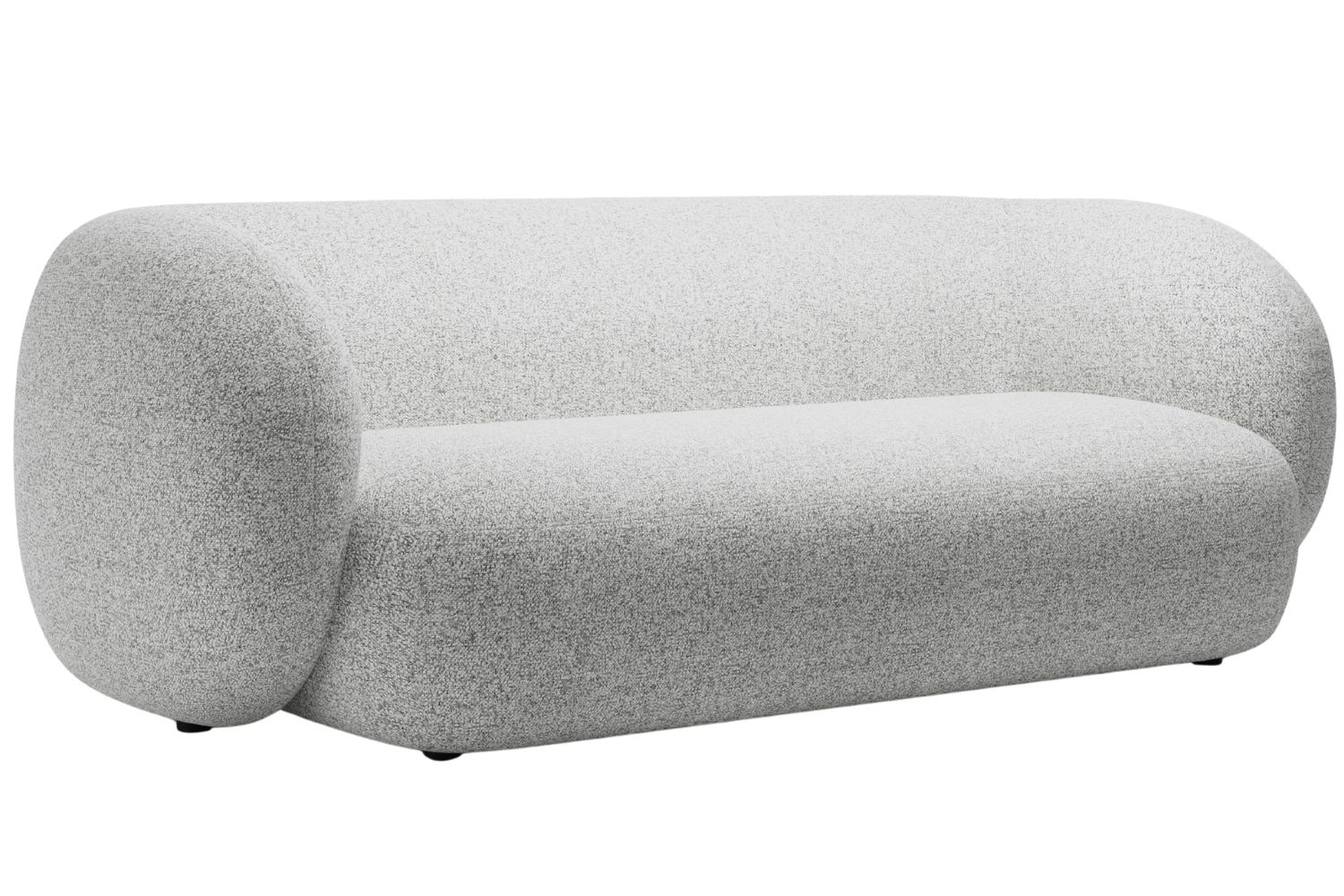 Světle &scaron;ed&aacute; čalouněn&aacute; trojm&iacute;stn&aacute; pohovka MICADONI Kate 213 cm