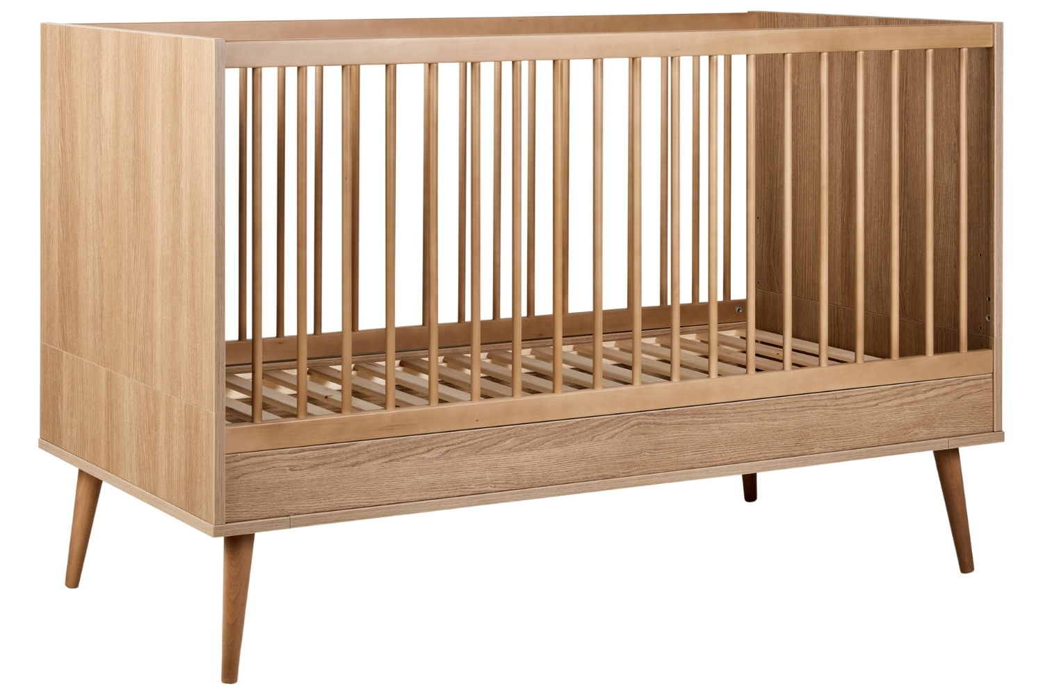 Dětská rostoucí postýlka Quax Flow 70 x 140 cm s dřevěným dekorem