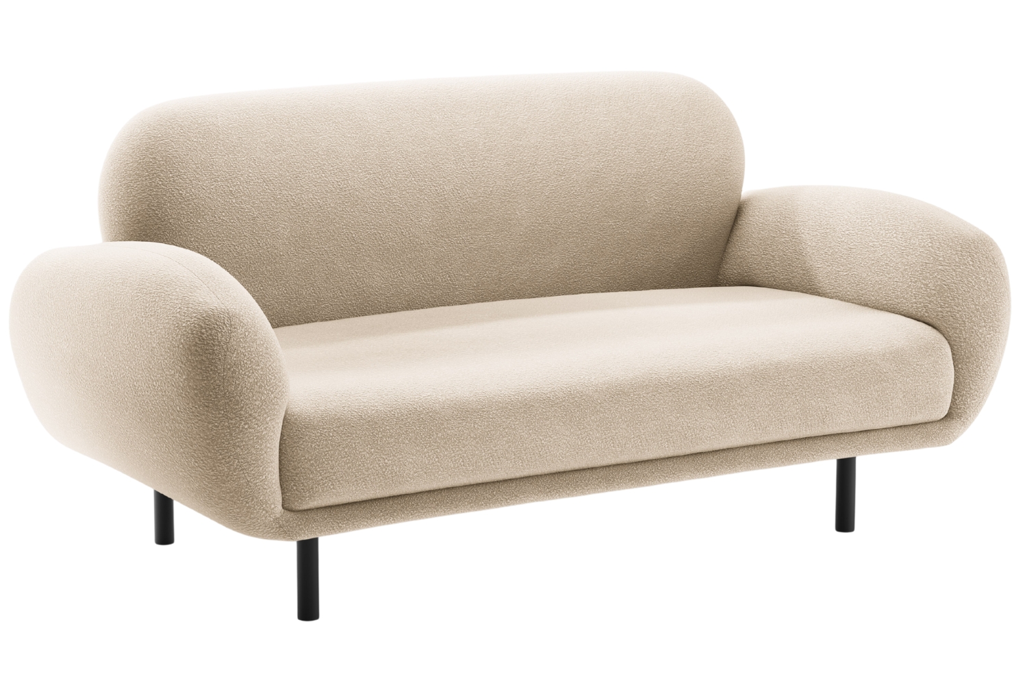 Micadoni B&eacute;žov&aacute; boucl&eacute; dvoum&iacute;stn&aacute; pohovka Poppy 148 cm