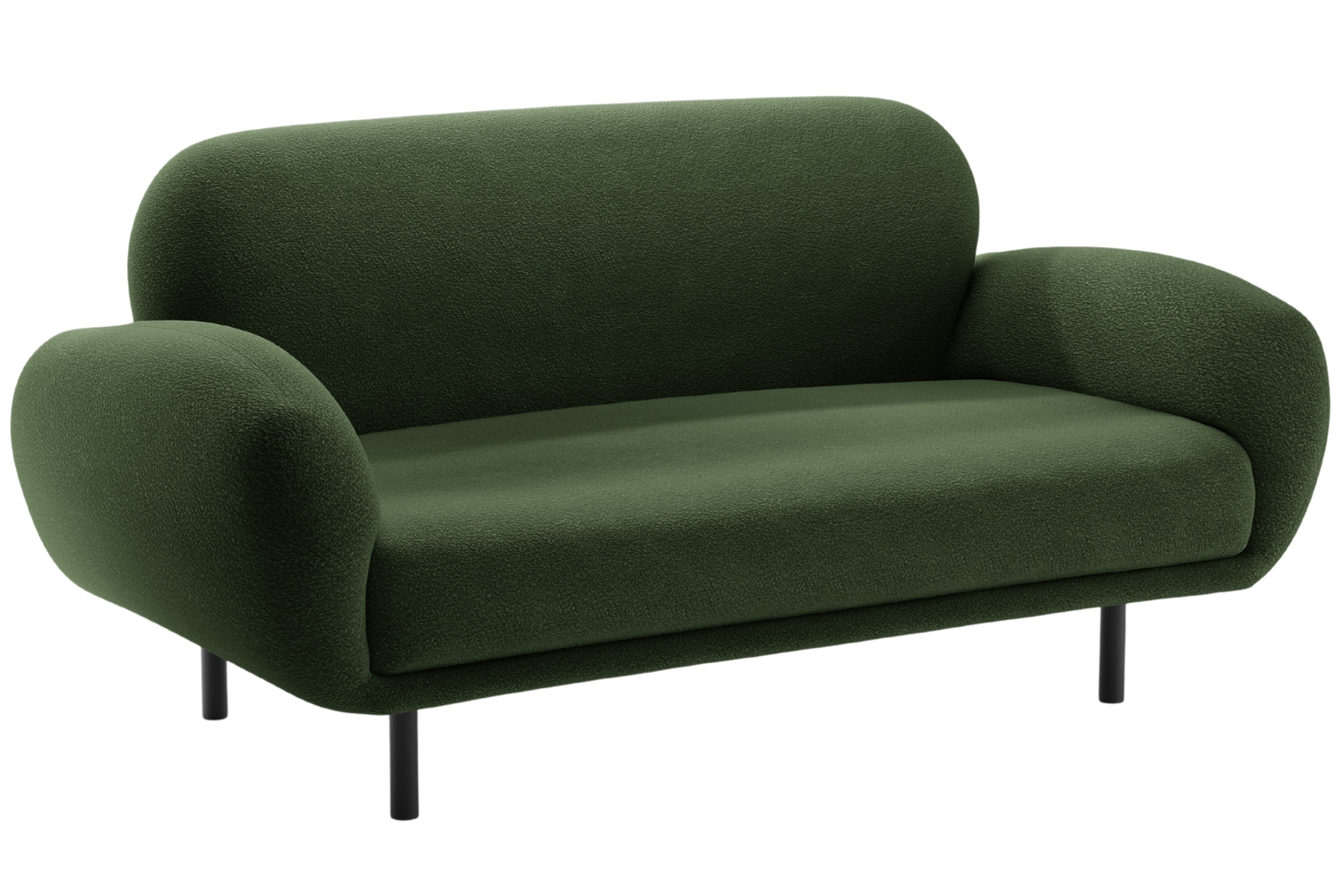 Micadoni Zelen&aacute; boucl&eacute; dvoum&iacute;stn&aacute; pohovka Poppy 148 cm