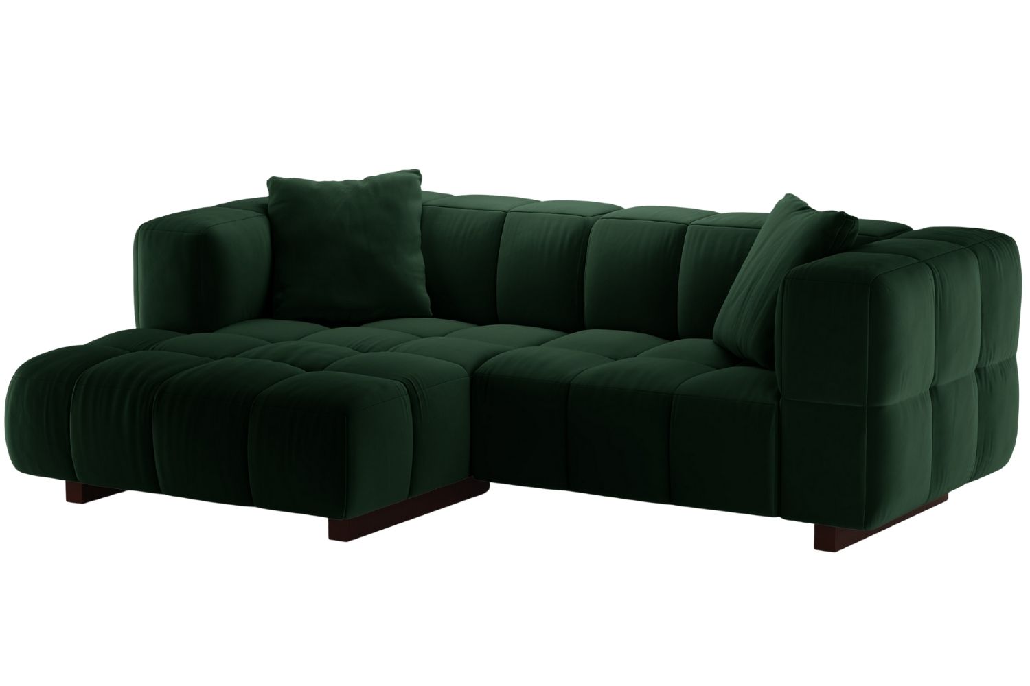 Micadoni Lahvově zelen&aacute; sametov&aacute; rozkl&aacute;dac&iacute; pohovka Puma 260 cm, lev&aacute;