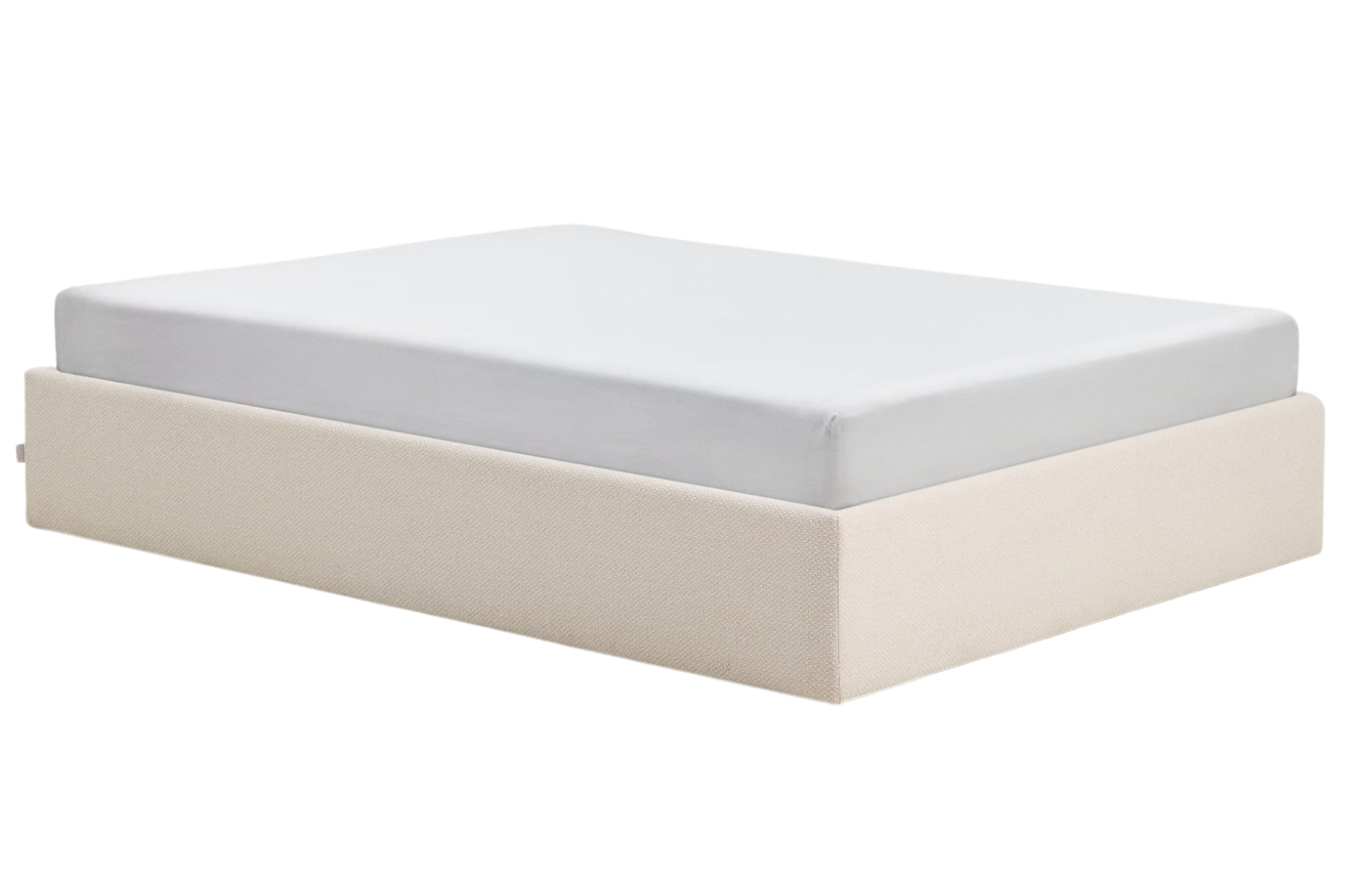 Kave Home Béžová dvoulůžková postel Nelzi 150 x 200 cm s úložným prostorem