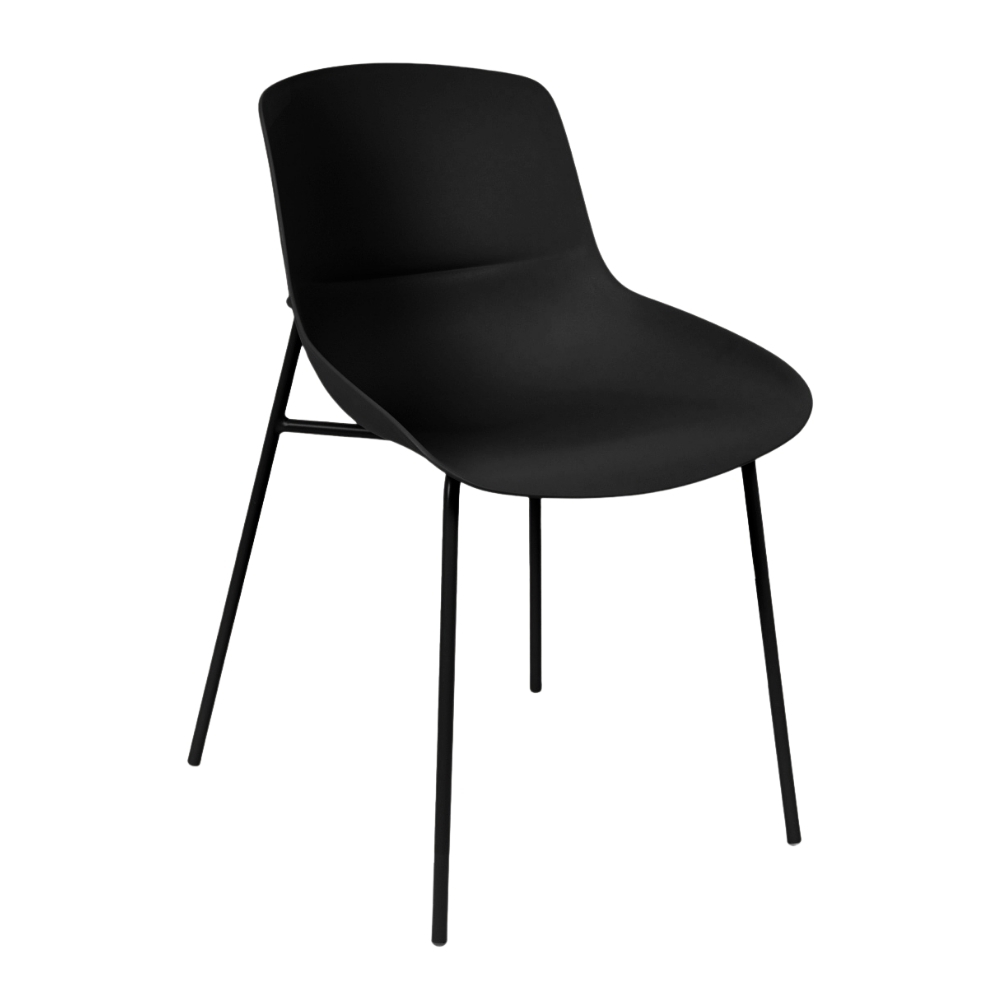 Somcasa Čern&aacute; plastov&aacute;  j&iacute;deln&iacute; židle Diletta