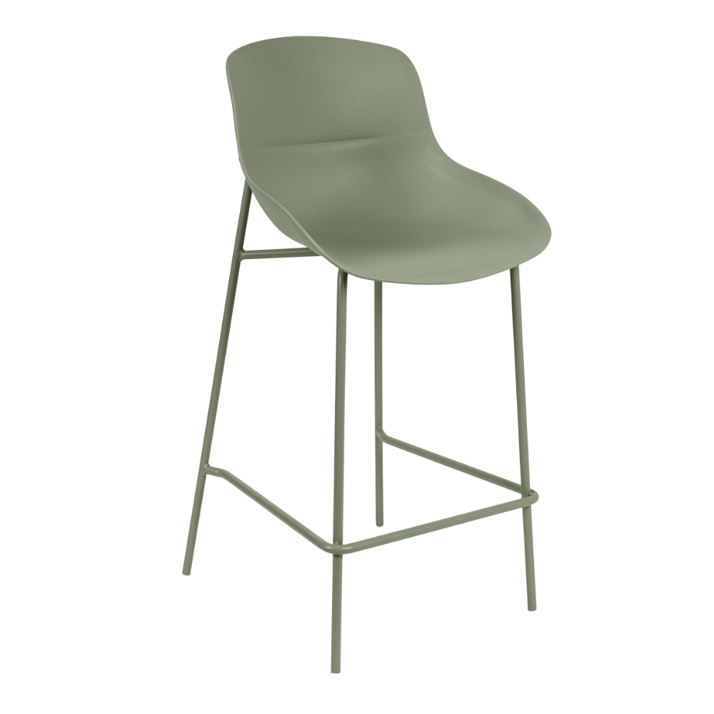 Somcasa Zelen&aacute; plastov&aacute; barov&aacute; židle Fabian 66 cm