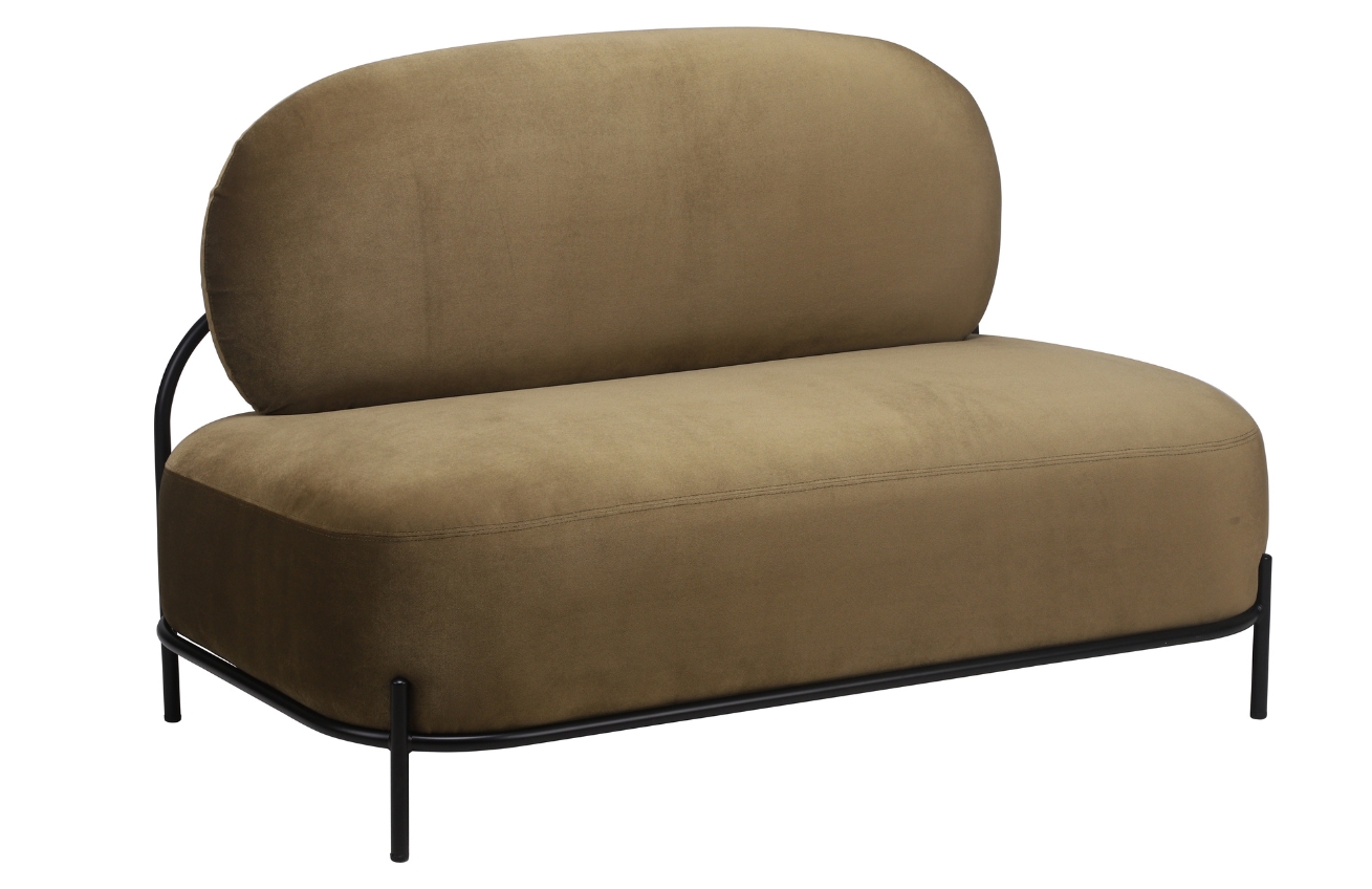 White Label Zelená pohovka POLLY 124,5 cm