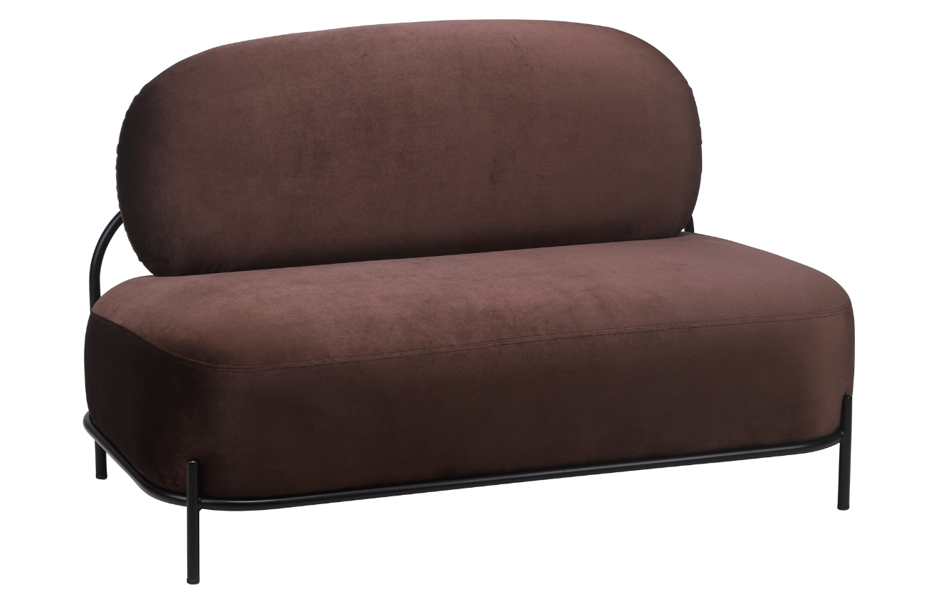 White Label Hnědá pohovka POLLY 124,5 cm