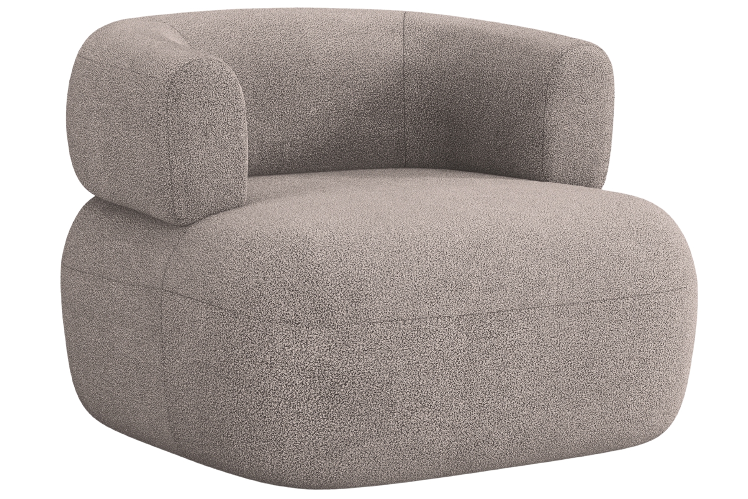 Windsor & Co Světle hněd&eacute; boucl&eacute; křeslo Aldrin