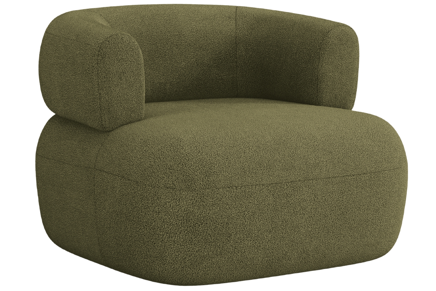 Windsor & Co Zelen&eacute; boucl&eacute; křeslo Aldrin