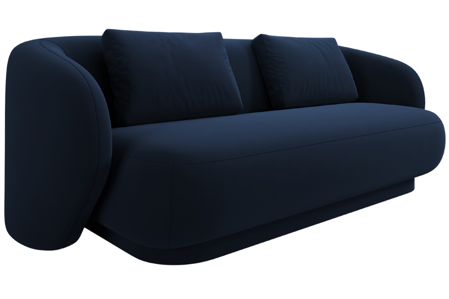 Cosmopolitan Design Tmavě modrá sametová dvoumístná pohovka Camden 169 cm