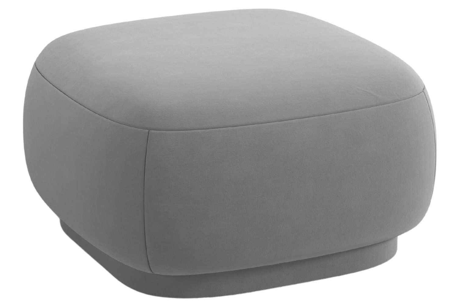 Cosmopolitan Design Světle šedá sametová podnožka Camden 65 x 65 cm