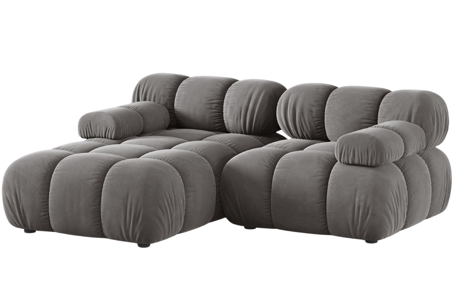 Micadoni &Scaron;ed&aacute; sametov&aacute; rohov&aacute; pohovka Bellis 188 cm, lev&aacute;