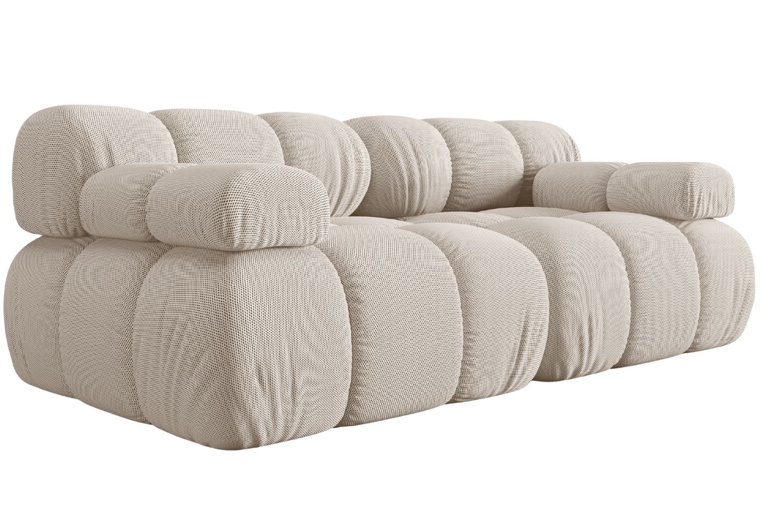 Světle béžová čalouněná dvoumístná pohovka MICADONI Bellis 188 cm