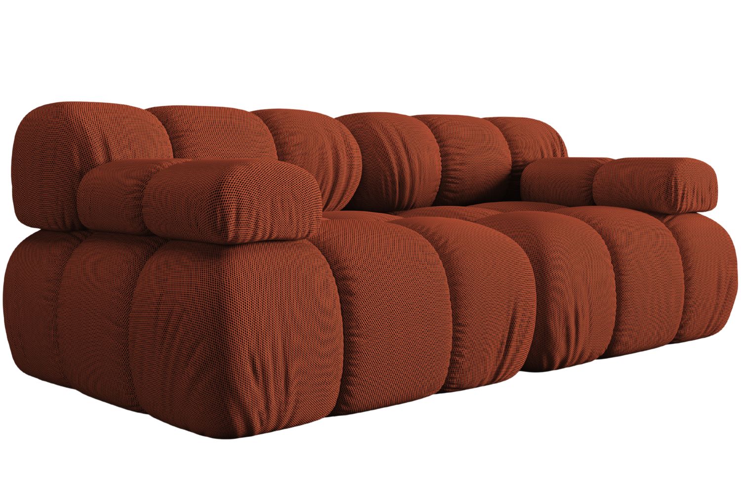 Terakotově oranžová čalouněná dvoumístná pohovka MICADONI Bellis 188 cm
