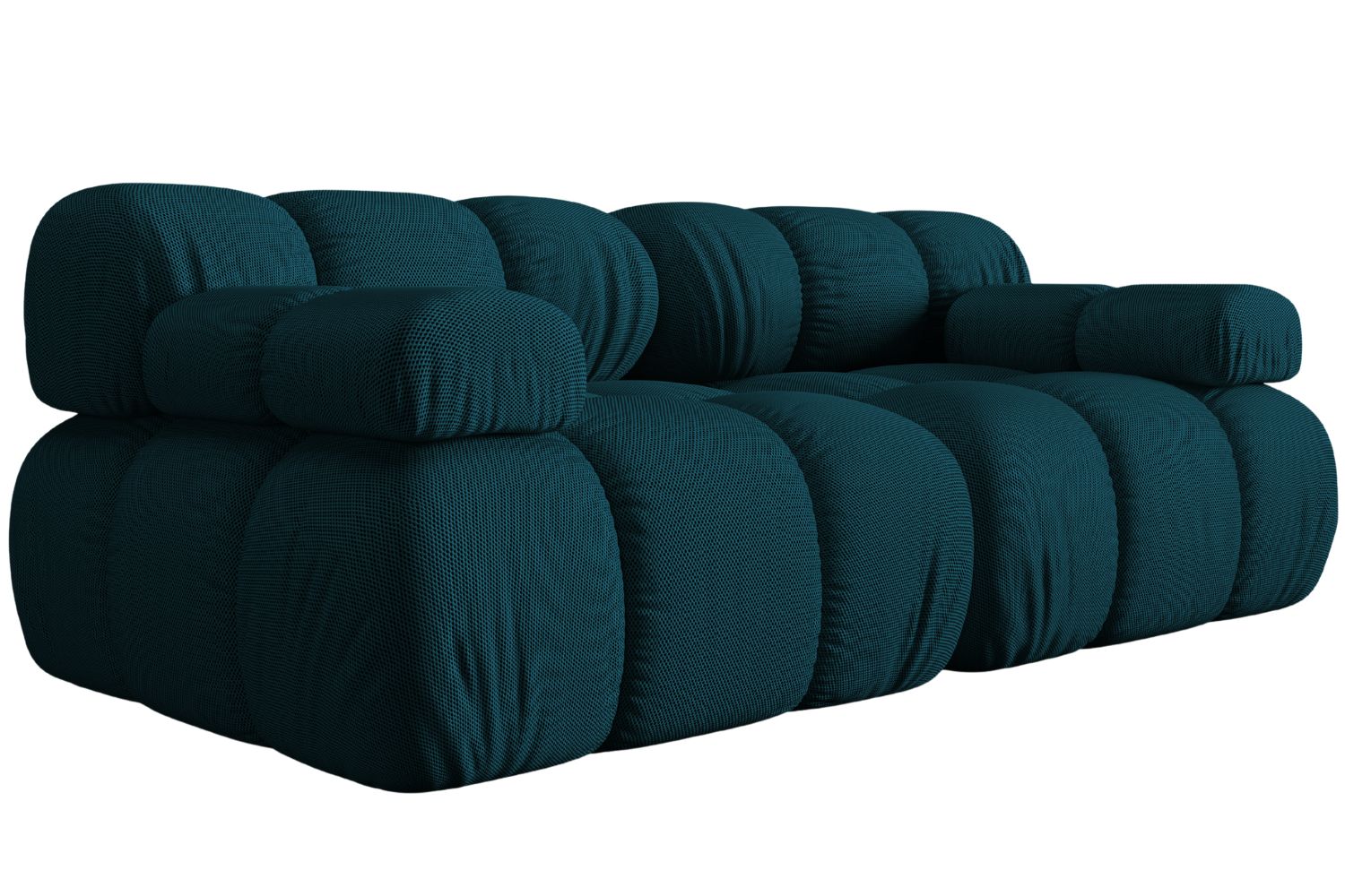 Modrá čalouněná dvoumístná pohovka MICADONI Bellis 188 cm