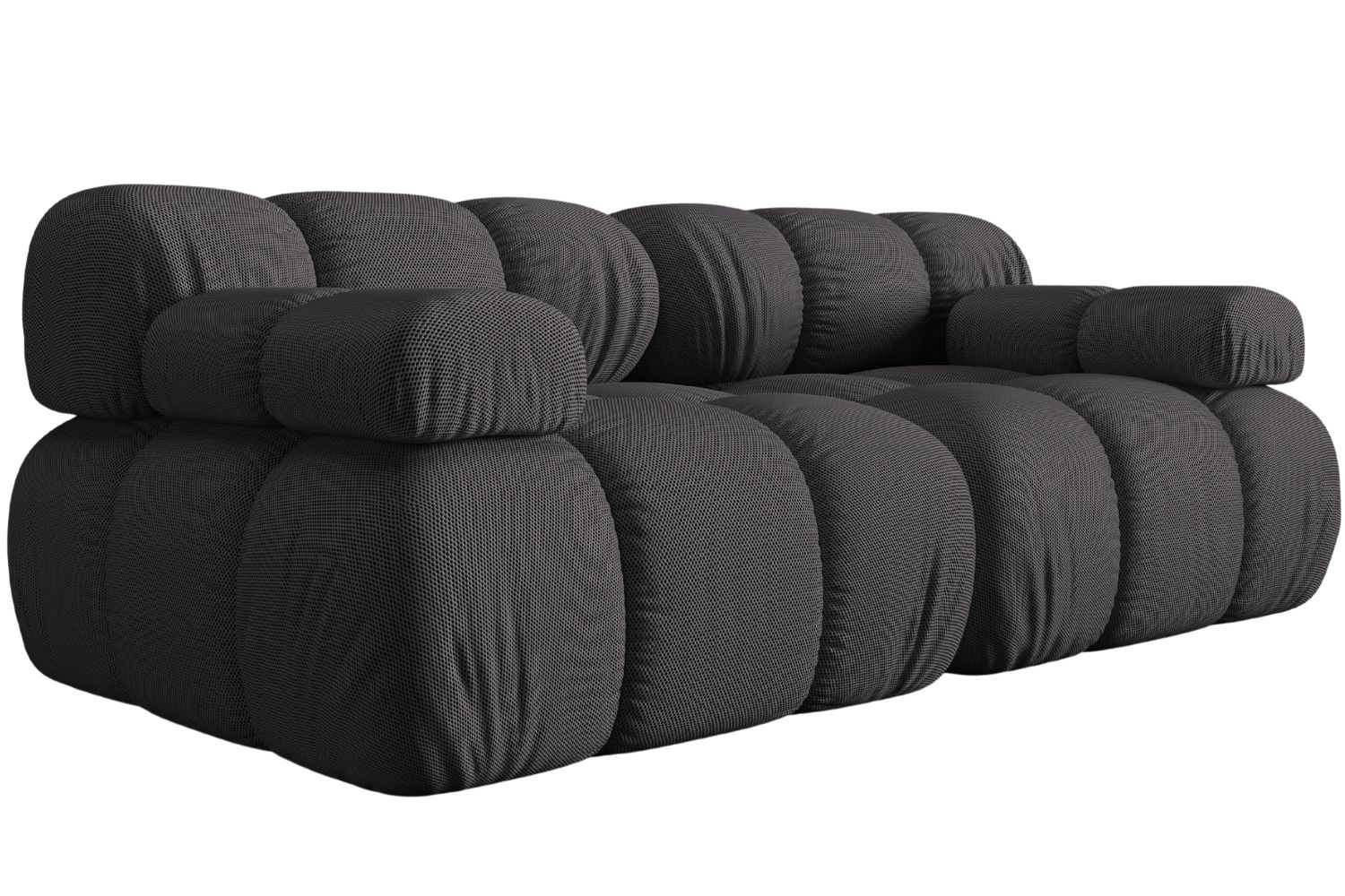 Šedá čalouněná dvoumístná pohovka MICADONI Bellis 188 cm