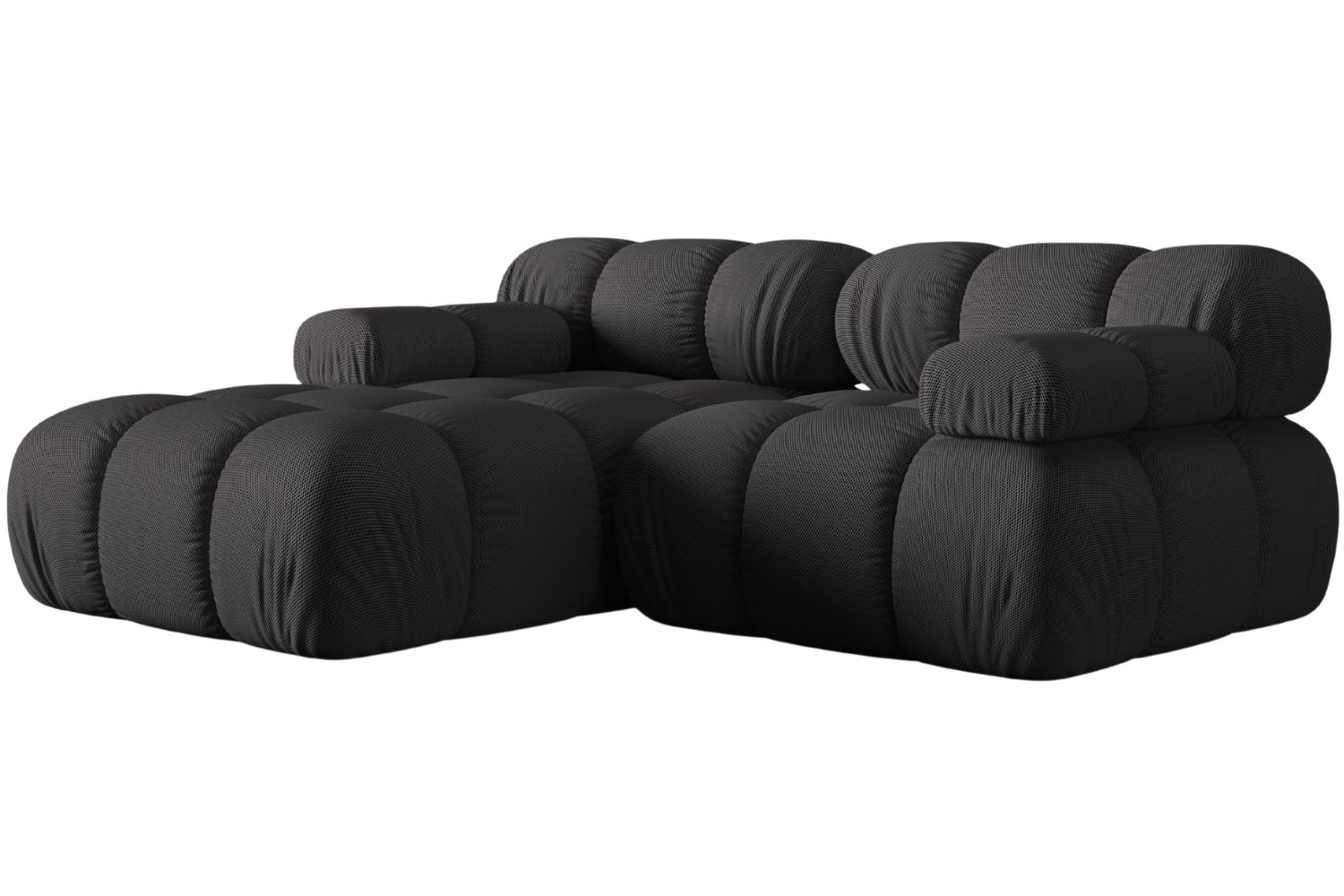 Micadoni Šedá rohová pohovka Bellis 188 cm, levá