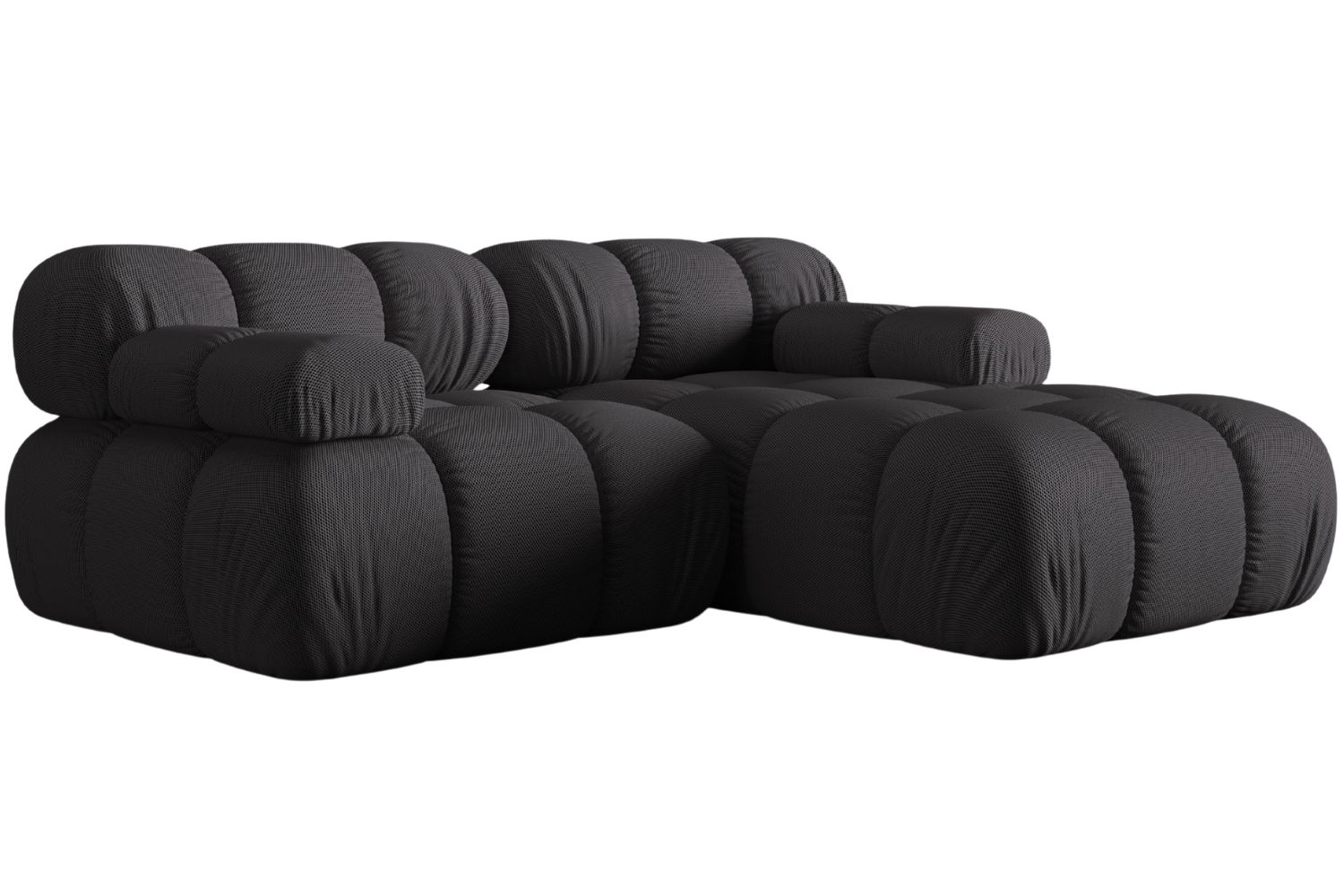 Micadoni Šedá rohová pohovka Bellis 188 cm, pravá