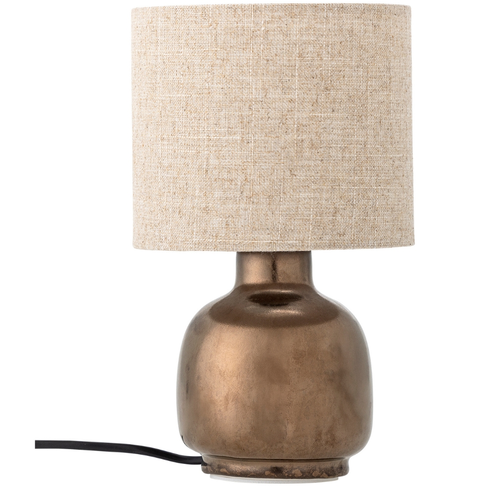 Bloomingville Bronzov&aacute; keramick&aacute; stoln&iacute; lampa Agni