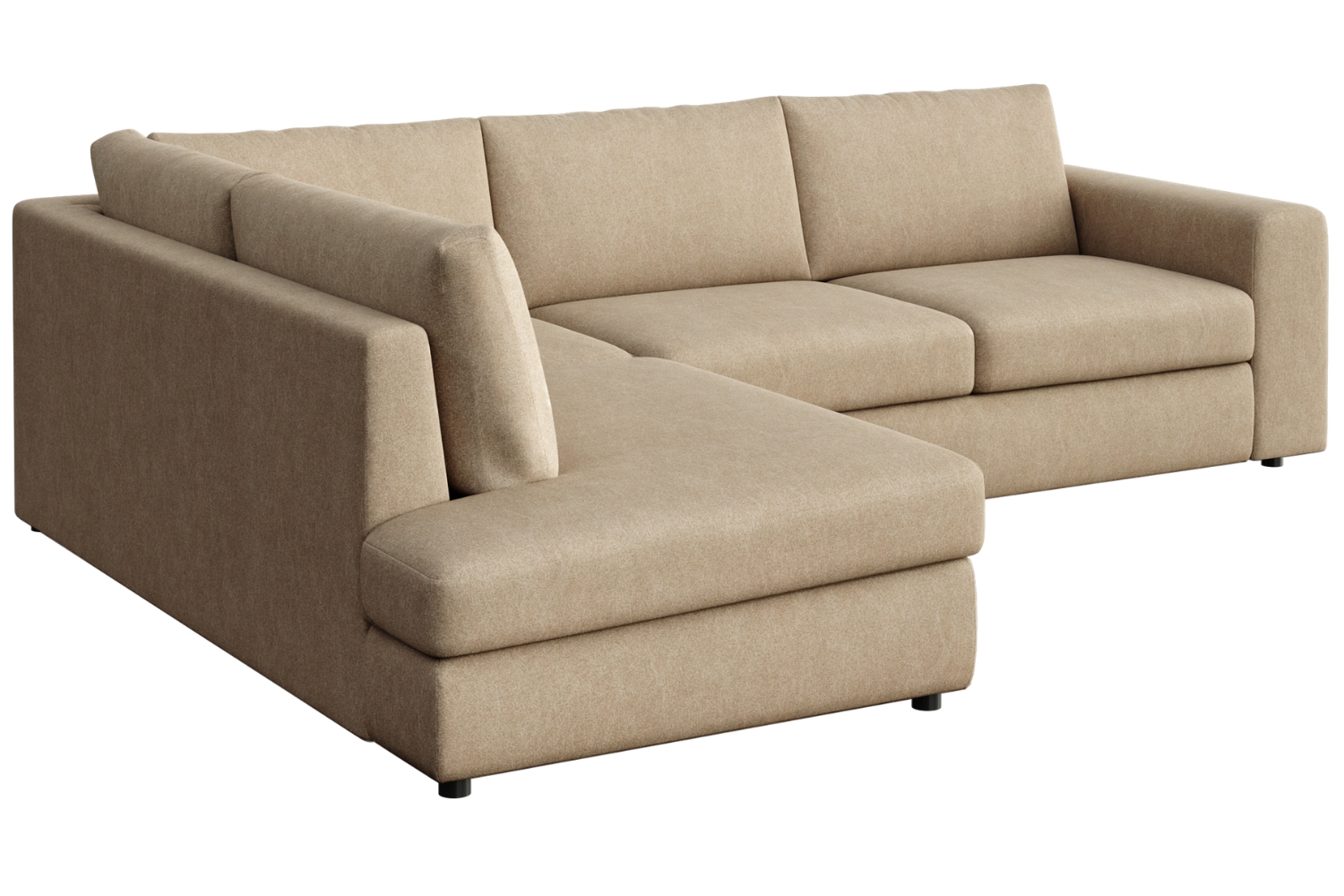 Rodier Béžová rohová pohovka Baga 297 cm, levá