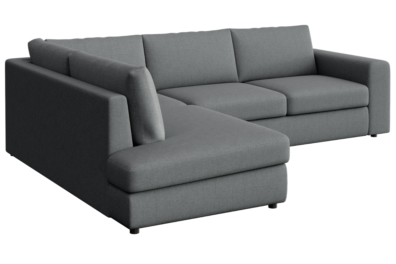 Rodier Šedá rohová pohovka Baga 297 cm, levá