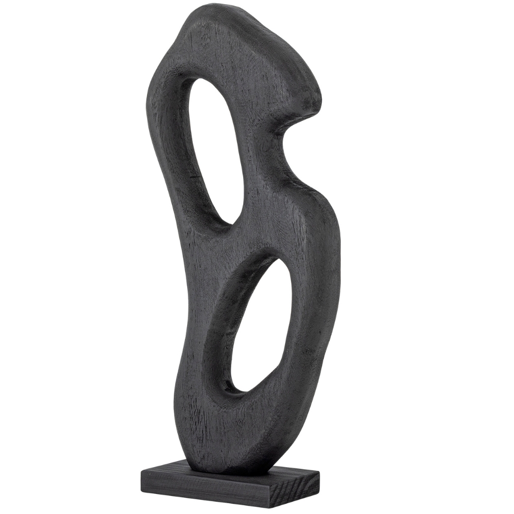 Bloomingville Černá dřevěná soška Elya 45,5 cm