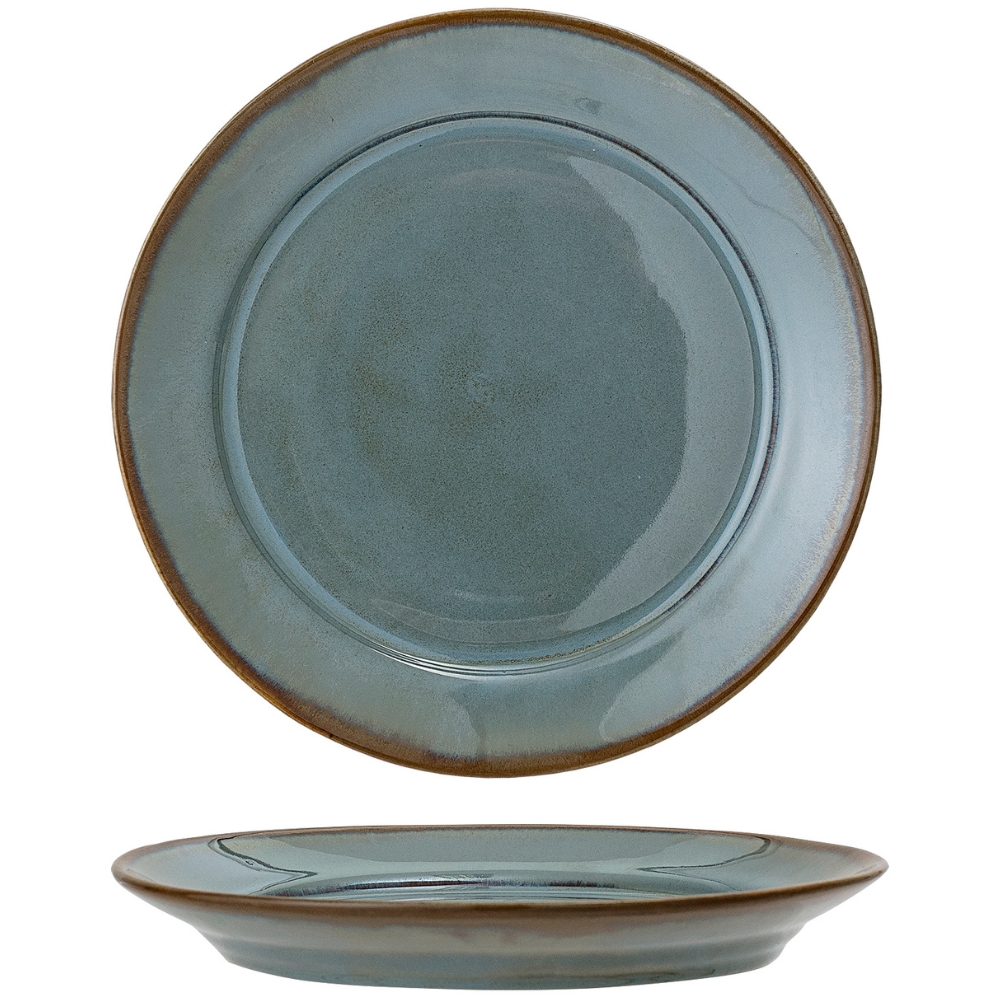 Bloomingville Zelený kameninový talíř Pixie 20 cm