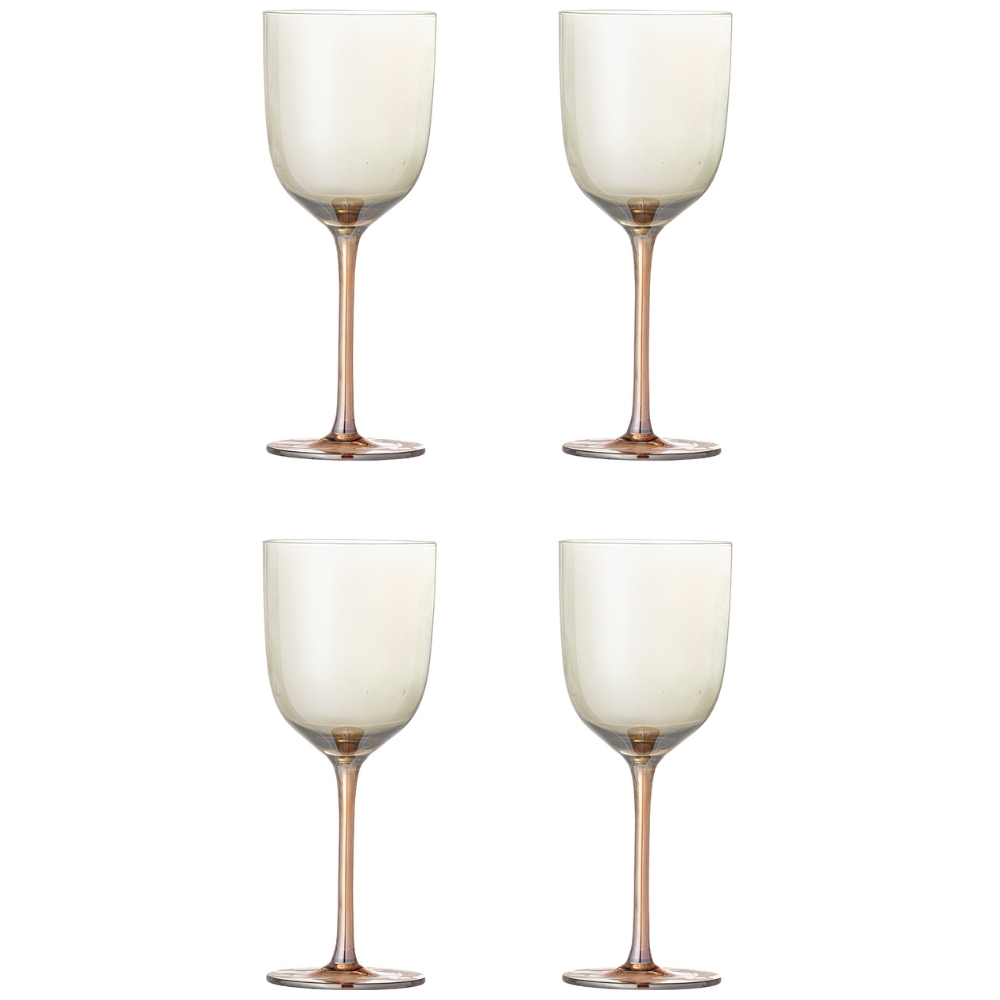 Bloomingville Sada čtyř sklenic na víno Aston 350 ml