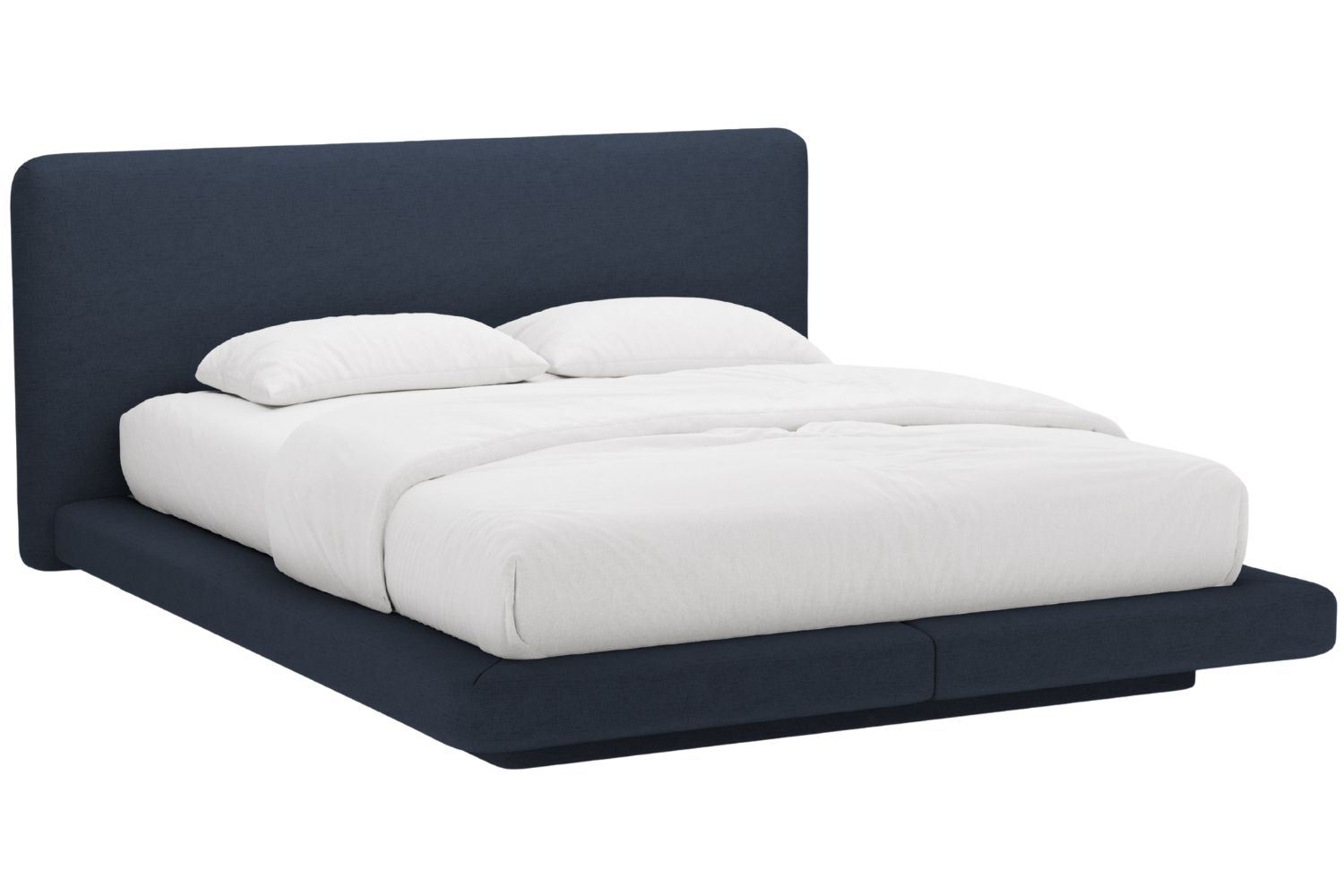 Micadoni Kr&aacute;lovsky modr&aacute; dvoulůžkov&aacute; postel Linea 140 x 200 cm