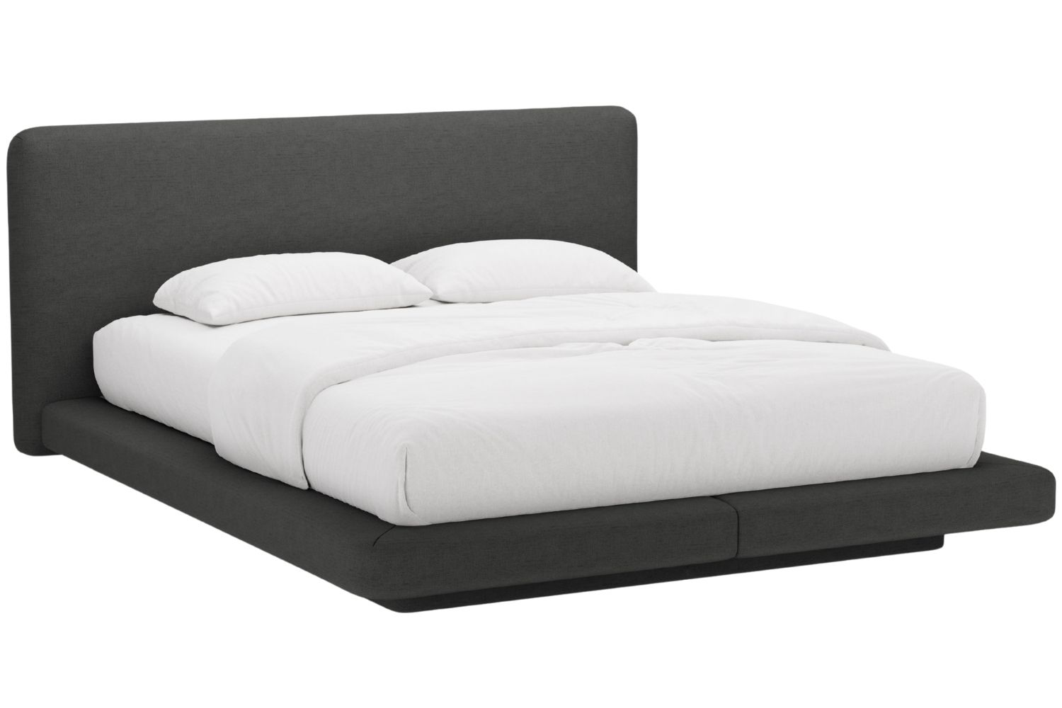 Micadoni Tmavě &scaron;ed&aacute; dvoulůžkov&aacute; postel Linea 140 x 200 cm