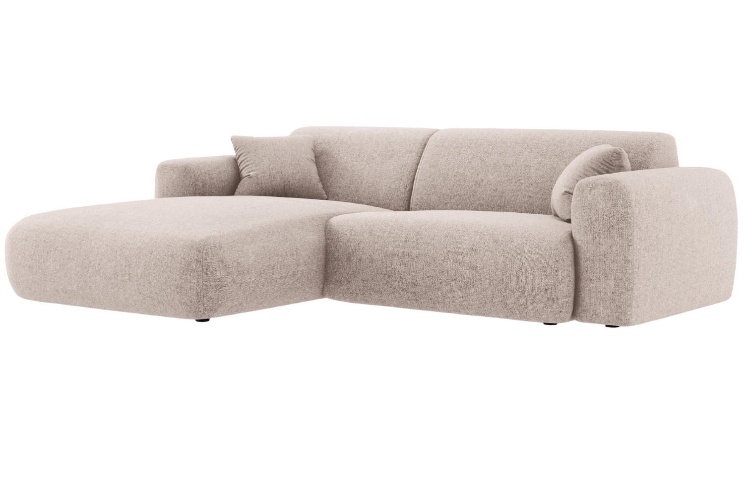 Cosmopolitan Design Béžová rohová pohovka Nolio 235 cm, levá