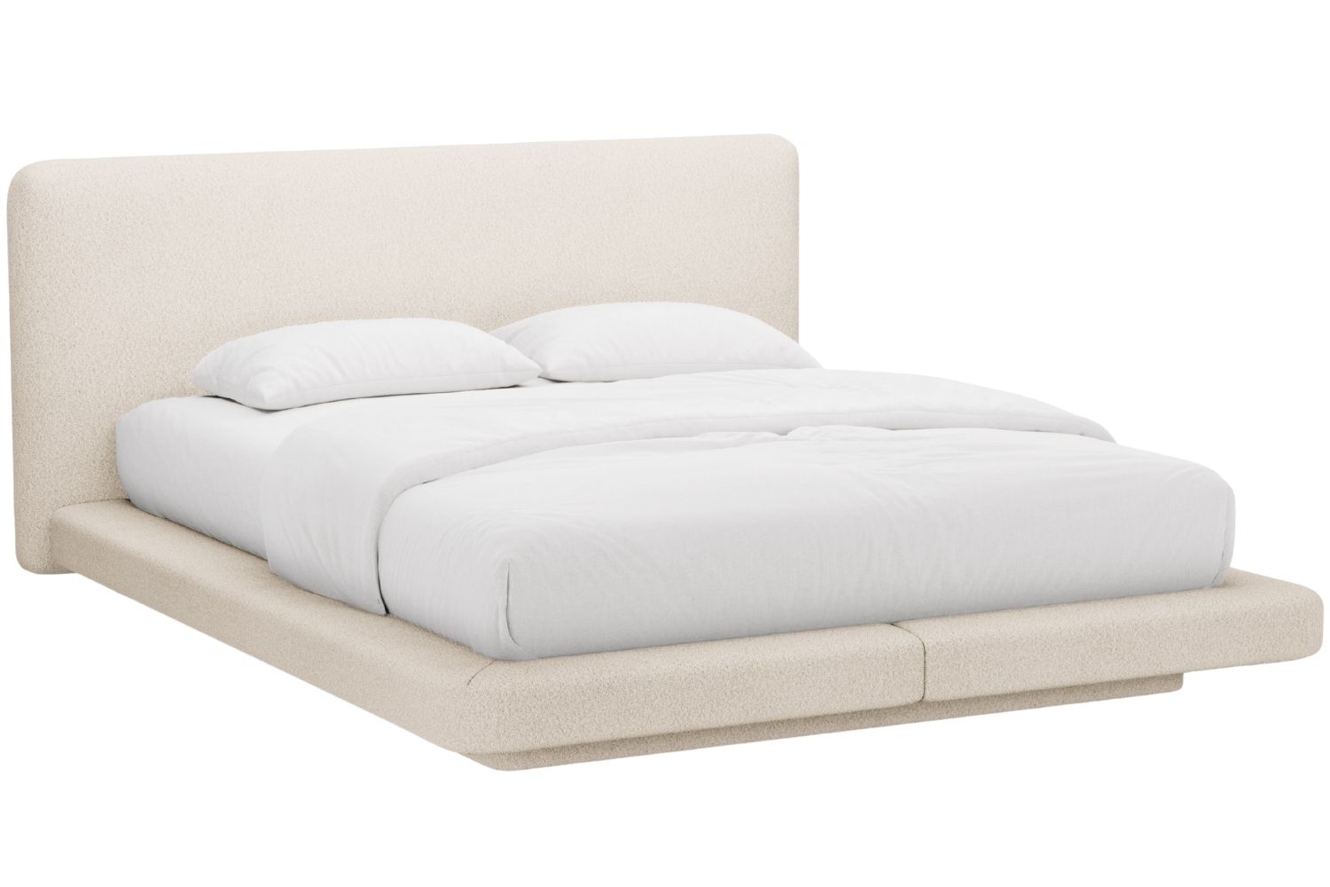 Micadoni B&eacute;žov&aacute; boucl&eacute; dvoulůžkov&aacute; postel Linea 160 x 200 cm